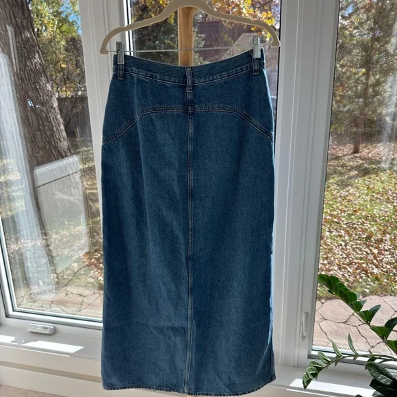 Madewell Denim Western Maxi Skirt Size 26 — Emario/Pomaria Wash - Picture 5 of 5